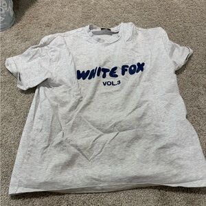 white fox oversized tee